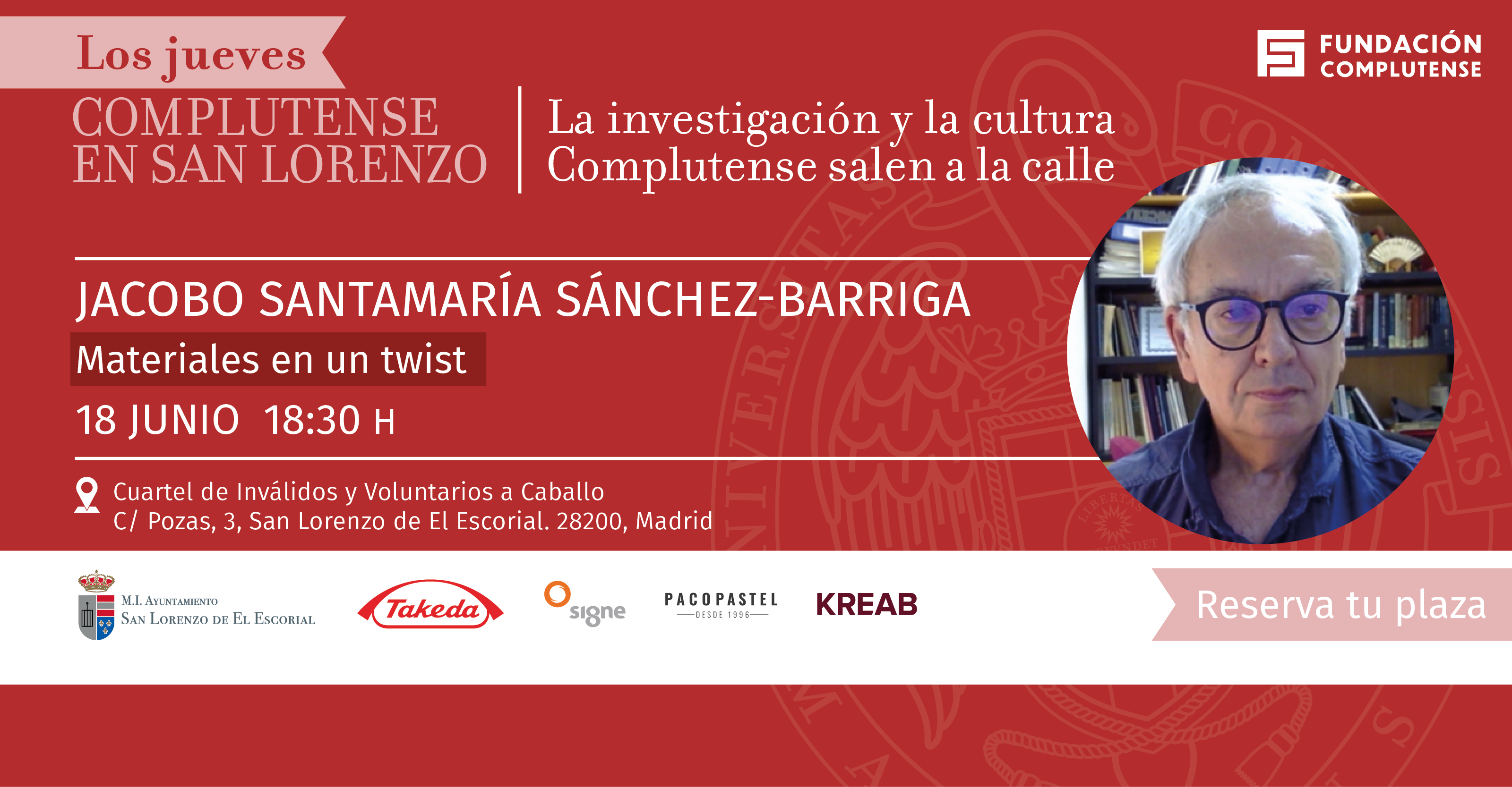 ¡Reserva tu plaza en el próximo Jueves Complutense! 